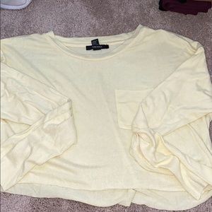 cropped super soft yellow tee